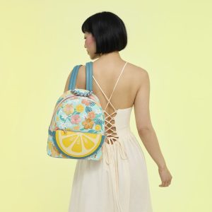 Loungefly Tropical Lemon Floral Mini Backpack