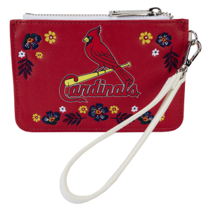 MLB St. Louis Cardinals Floral Card Holder Wristlet Clutch