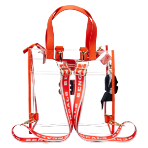 NFL Cincinnati Bengals Clear Convertible Backpack & Tote Crossbody Stadium Bag