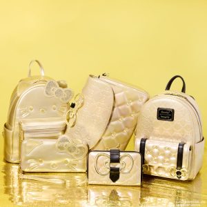 Sanrio Hello Kitty 50th Anniversary Metallic Gold Mini Backpack