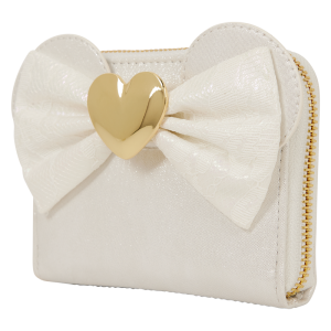 Minnie Mouse Iridescent Lace Wedding Zip Around Wallet